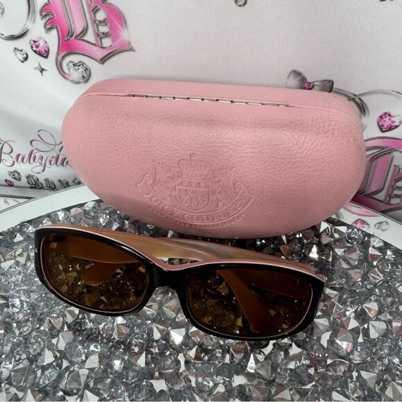 Juicy Couture sunglasses with case Brown Sunglasses Scottie dog logo cute y2k - Picture 1 of 16